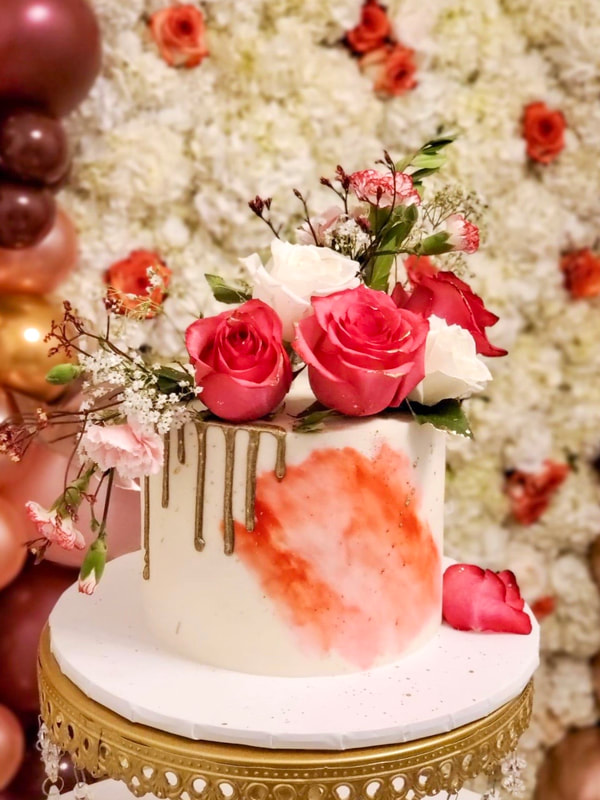 Fondant Birthday Cake with Flowers