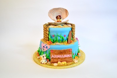 Disney's Baby Moana Birthday Cake