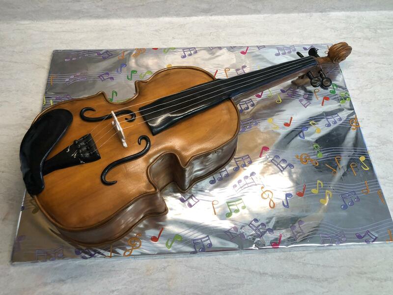Violin Cake, 3D Birthday Cake