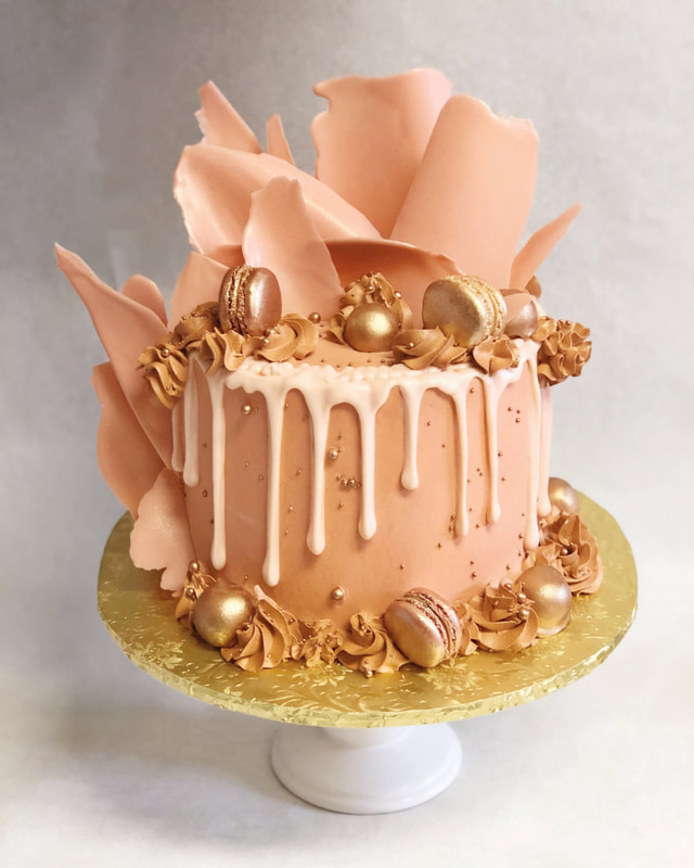 Rosegold Birthday Cake