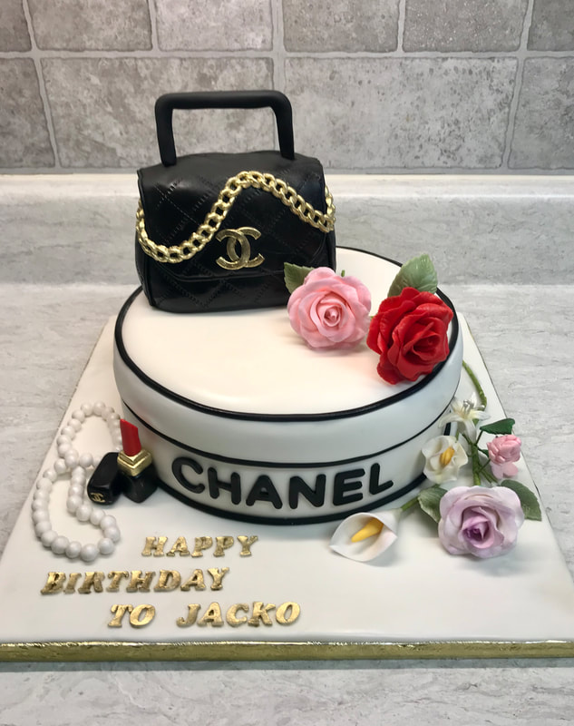 Black Chanel Purse Cake