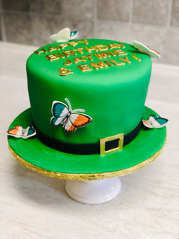 St. Patricks Day Birthday Cake, Leprechaun Hat Cake 
