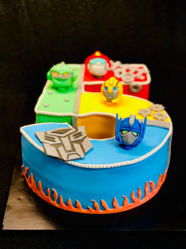 Transformers, Bumblebee Birthday Boy Cake- 5th Birthday Cake