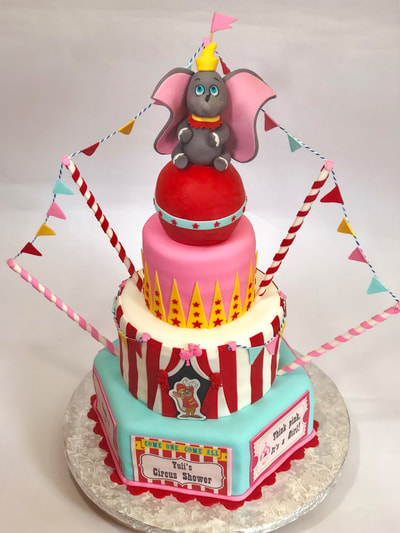 Disney Dumbo Baby Shower Cake