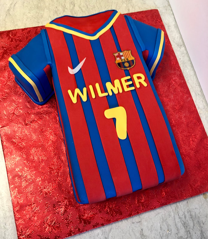 FC Barcelona Jersey Cake, T-shirt Cake
