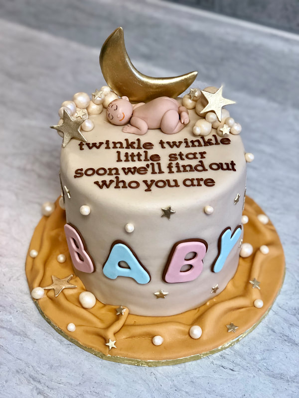 Gender Reveal Cake, Twinkle Twinkle Boy or Girl