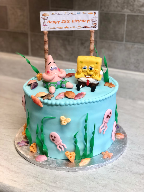Spongebob and Patrick Cake, Cartoon Birthday Cake